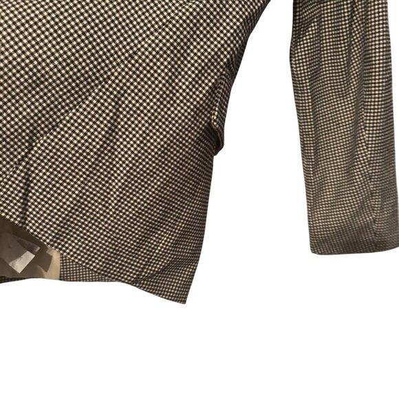 Free Assembly Womens Houndstooth Blazer Jacket Size M Cotton/Spandex Blend Doubl - Picture 9 of 12